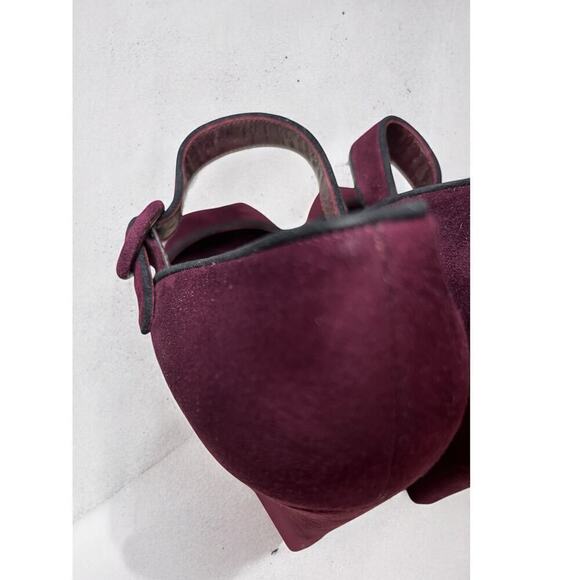 Prada 100mm Peep MJ Suede Pump Size 39 - Picture 7 of 8